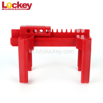 Safety Ball Valve Lockout Kunci Merah dengan Pegangan